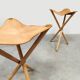 2 tabourets pliants vintage