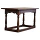 Desk / Dining table by Danish cabinetmaker in oak, baroque style, 1970s