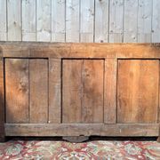 Low plinth buffet – Louis XIV period – Reclaimed wood & Faux marble