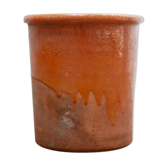 Vintage pot in glazed terracotta