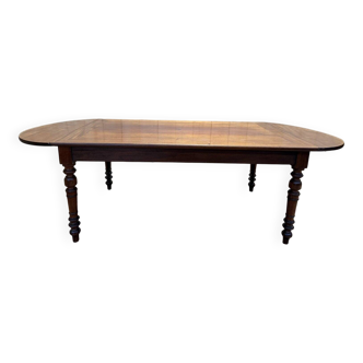 Louis Philippe mahogany farm table with flaps