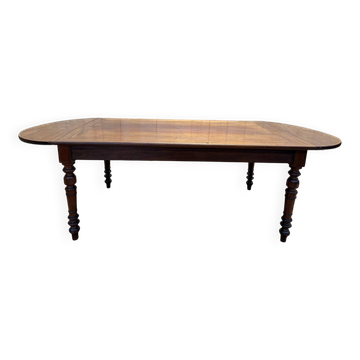 Table de ferme Louis Philippe en acajou à volets