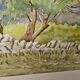 Aquarelle pigeonnier de Camboulan Aveyron signé Annick Mesnil