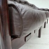 1970s, Scandinavian 3-seater sofa by Arne Norell, furniture leather.