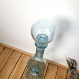 Biot carafe in blue blown glass