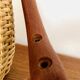 Danish Teak and Wicker Wall Lamp