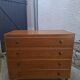 Vintage chest of drawers with tapered legs, 1950s design, 4 drawers.