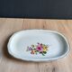 Vintage oval serving platter in white porcelain