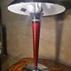 Vintage Red and Chrome Mushroom Lamp - 47x31 Space Age 1970s - Lamp