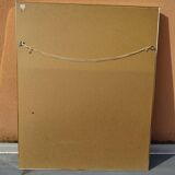 Brass and plexiglass mirror, 80s design