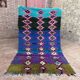 Small vintage Boujaad rug: Abstract Moroccan Boucherouite rug