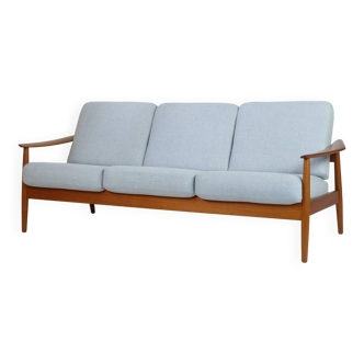 Canapé 3 places danois en teck par Arne Vodder 60er Vintage Mid-Century Design