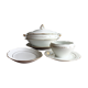 SFP service dish set - Limoges - White and golden