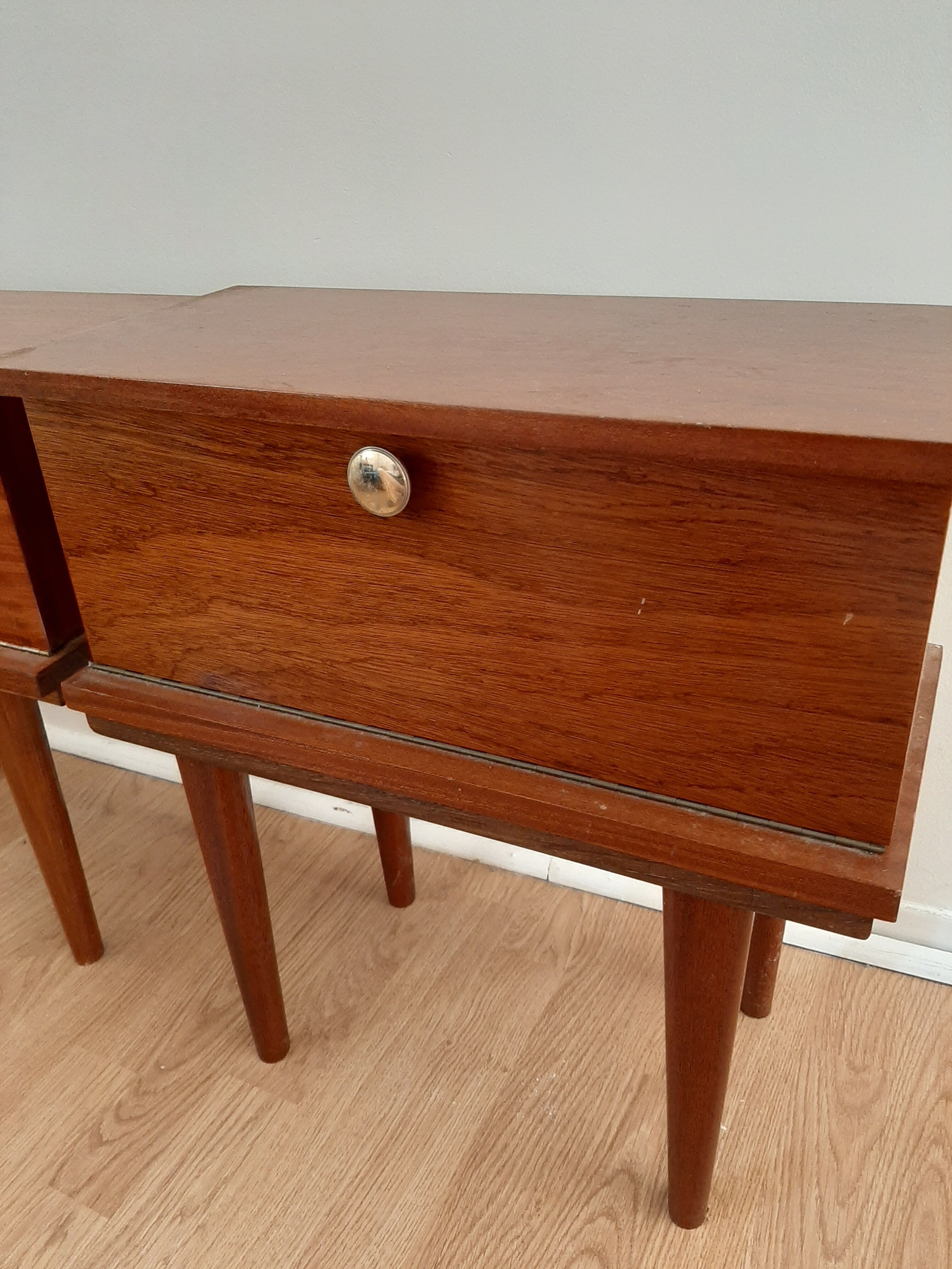 Pair of vintage bedside tables