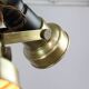 Vintage Italian Brass Reflector Chandelier, 70s