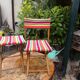 Vintage camping armchair and stool