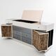 Leopard velvet mirror brass chrome sideboard Michel Pigneres 1969