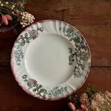 Set of 12 Longwy flat plates, Chrysanthemums model