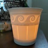 Pot à bougie, photophore, porcelaine fine, Bernardaud, Limoges, modèle louvre