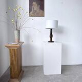 1940s Art Deco oak desk lamp