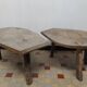 Paire de tabourets bas tripode Vintage