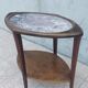 Table guéridon Art Nouveau en acajou et dessus en marbre