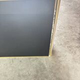 Console en laiton et miroir noir