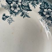 Series of 9 flat plates Terre de Fer “Marie-Louise” St Amand and Hamage
