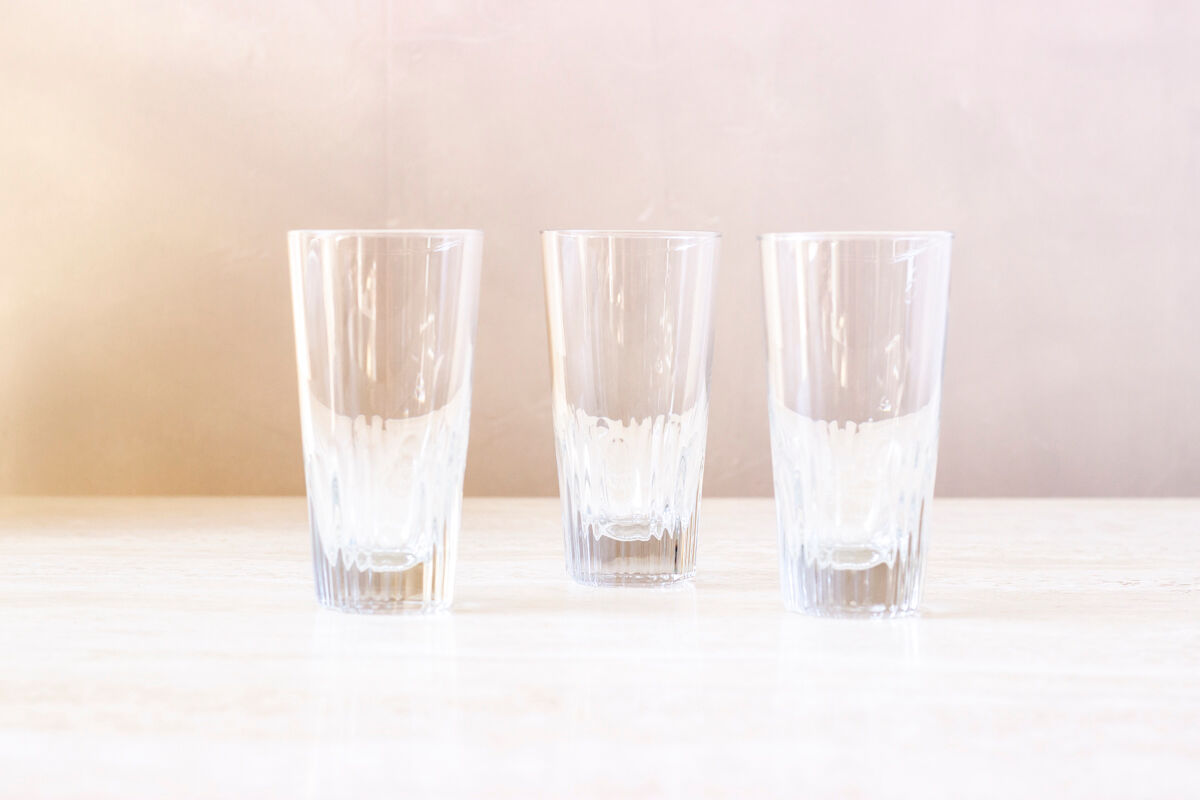 3 high glasses