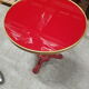 Table bistrot ronde rouge
