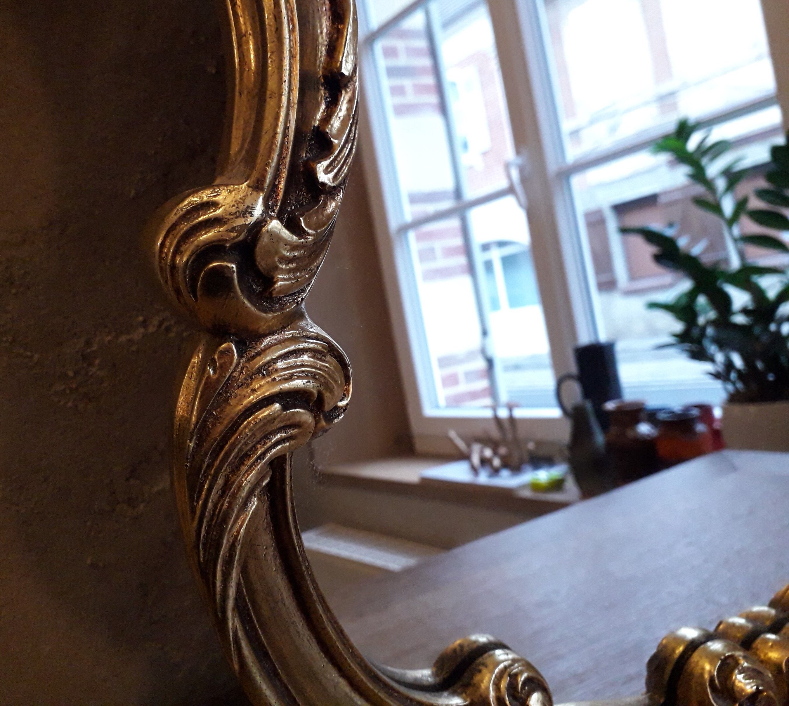 Baroque style gilded mirror