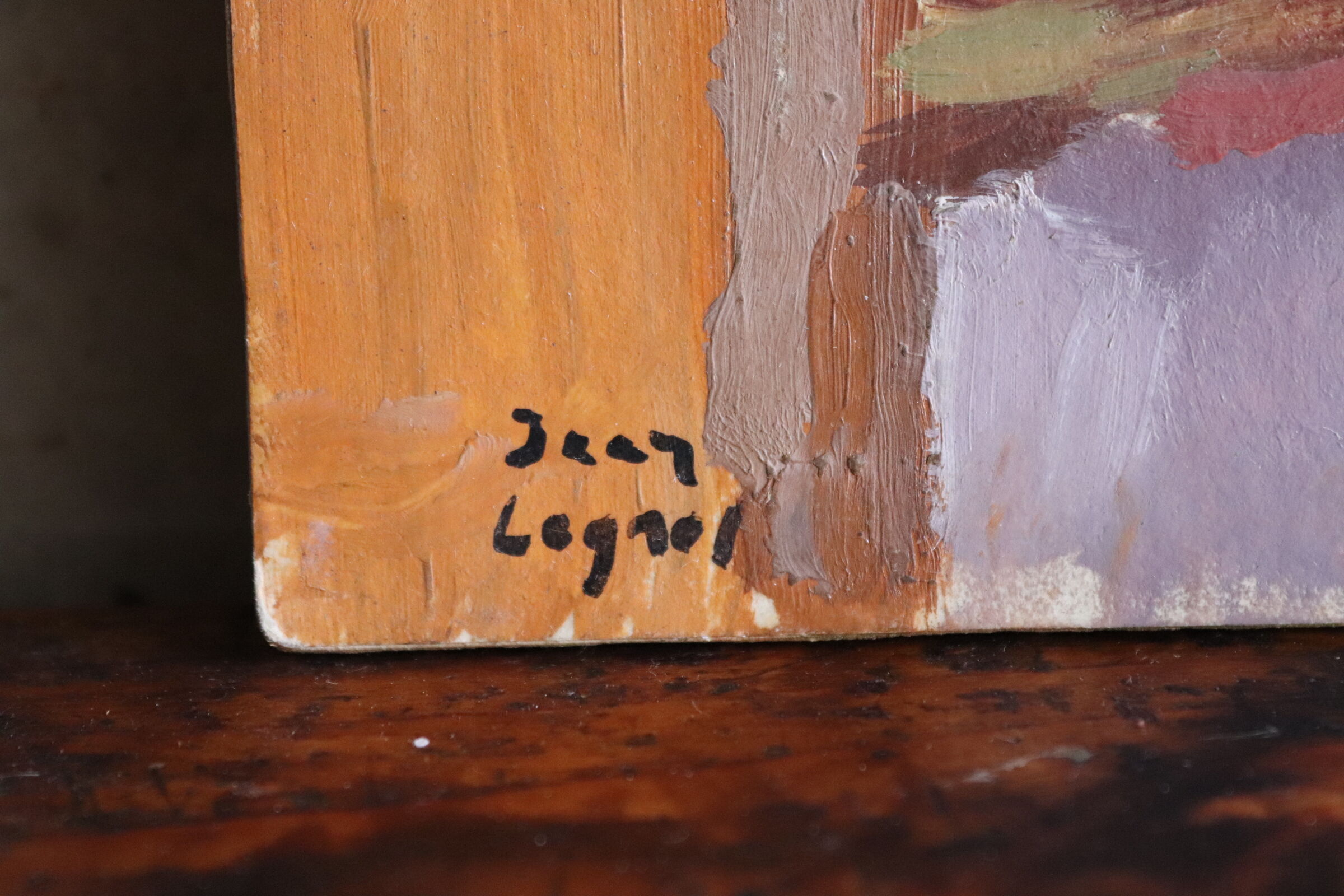 Bergère oil on panel Jean legros