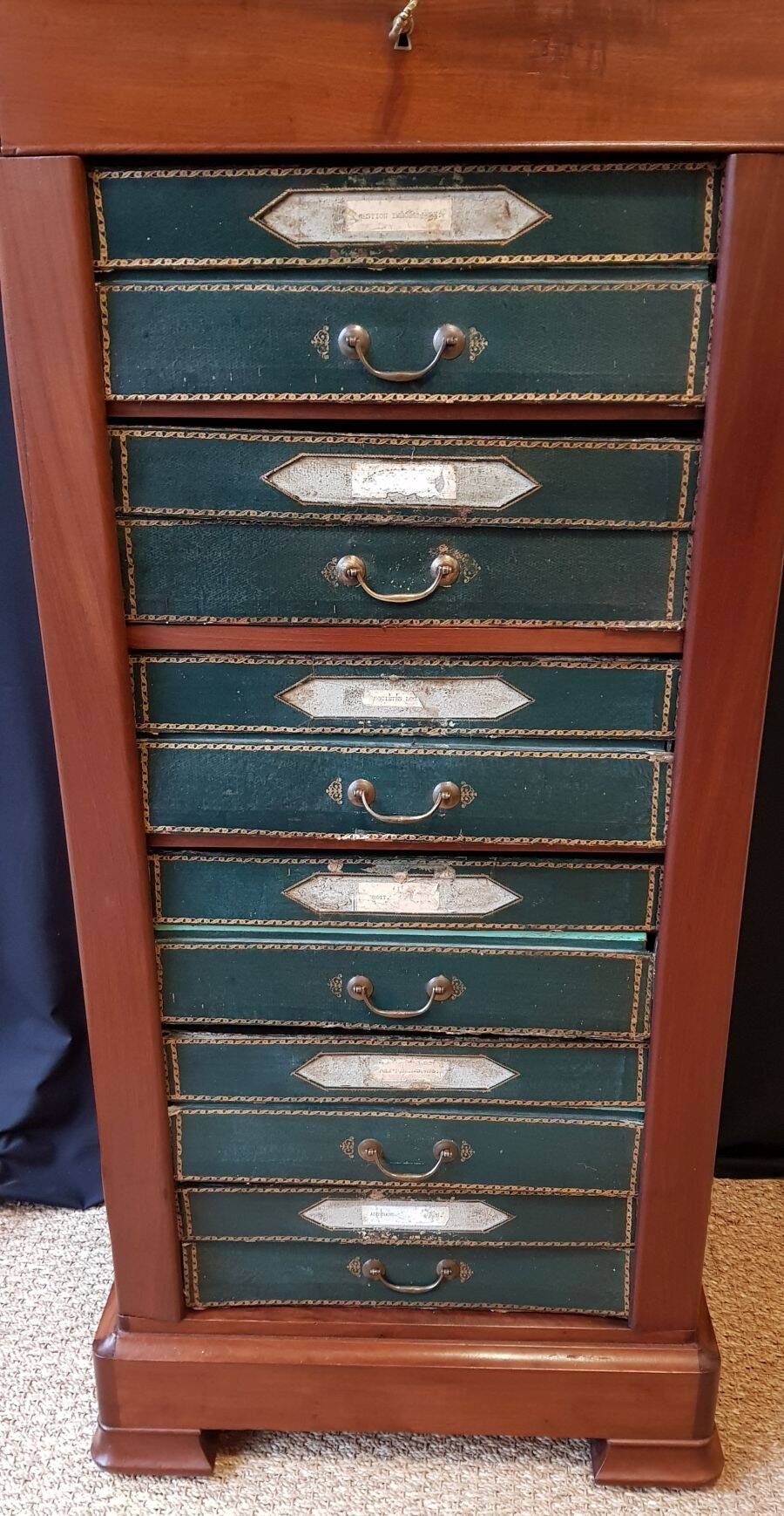 Meuble de rangement, cartonnier en acajou
