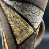 Pichet signé Alexandra Kostanda (1921-2011) Vallauris en grès émaillé années 60