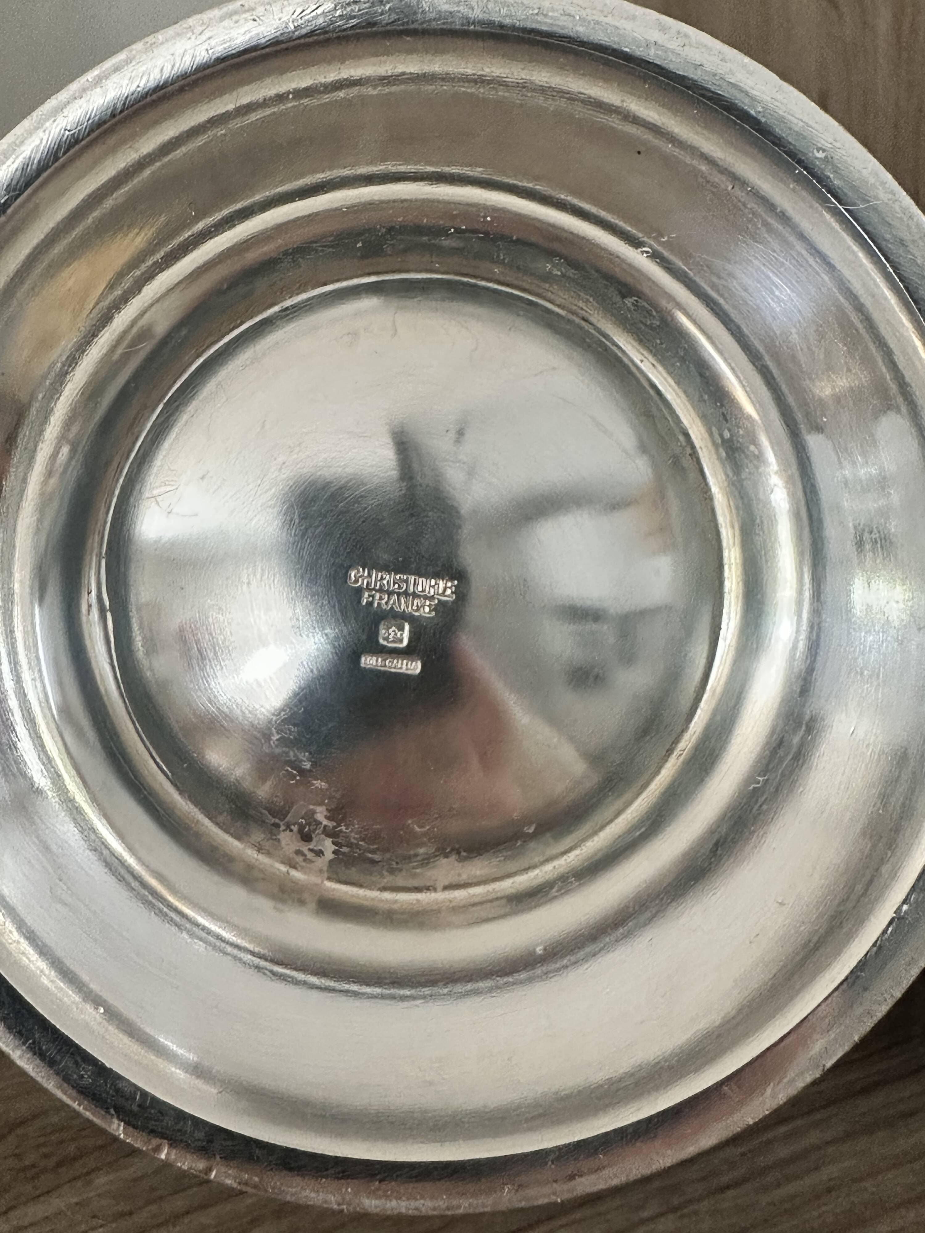 Christofle round hollow dish