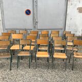 22 former vintage school chairs