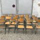22 former vintage school chairs