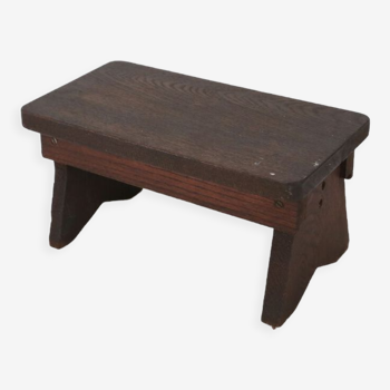 Tabouret rustique en bois vers 1880