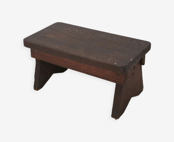 Tabouret rustique en bois vers 1880