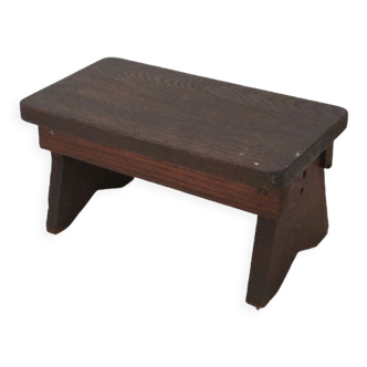 Tabouret rustique en bois vers 1880