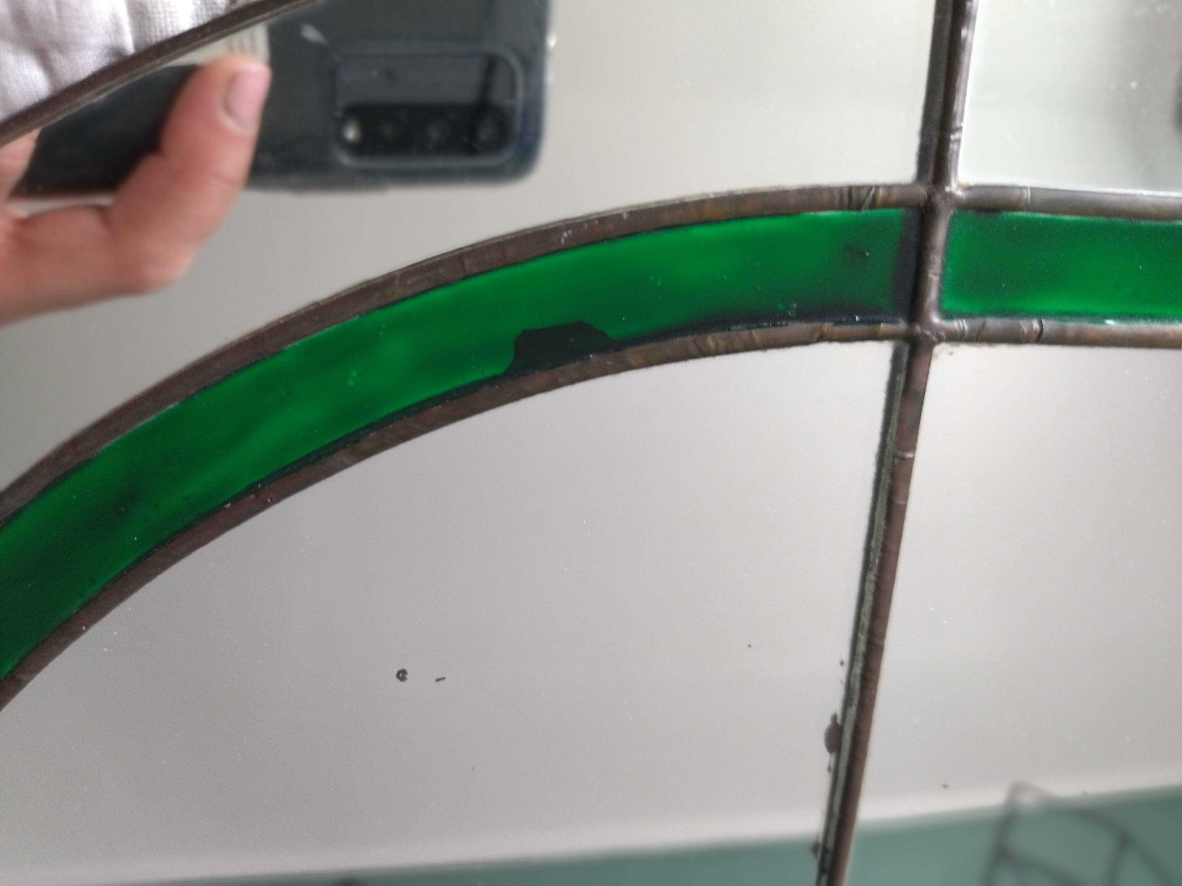 Pair of art deco wall mirrors 81x39cm