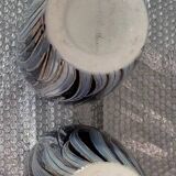 Alsace stoneware: pair of tulip vases signed Hubert Krumeich-Remmy