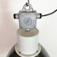 Large Industrial Enamel Factory Pendant Lamp with Glass Cover, 1960s