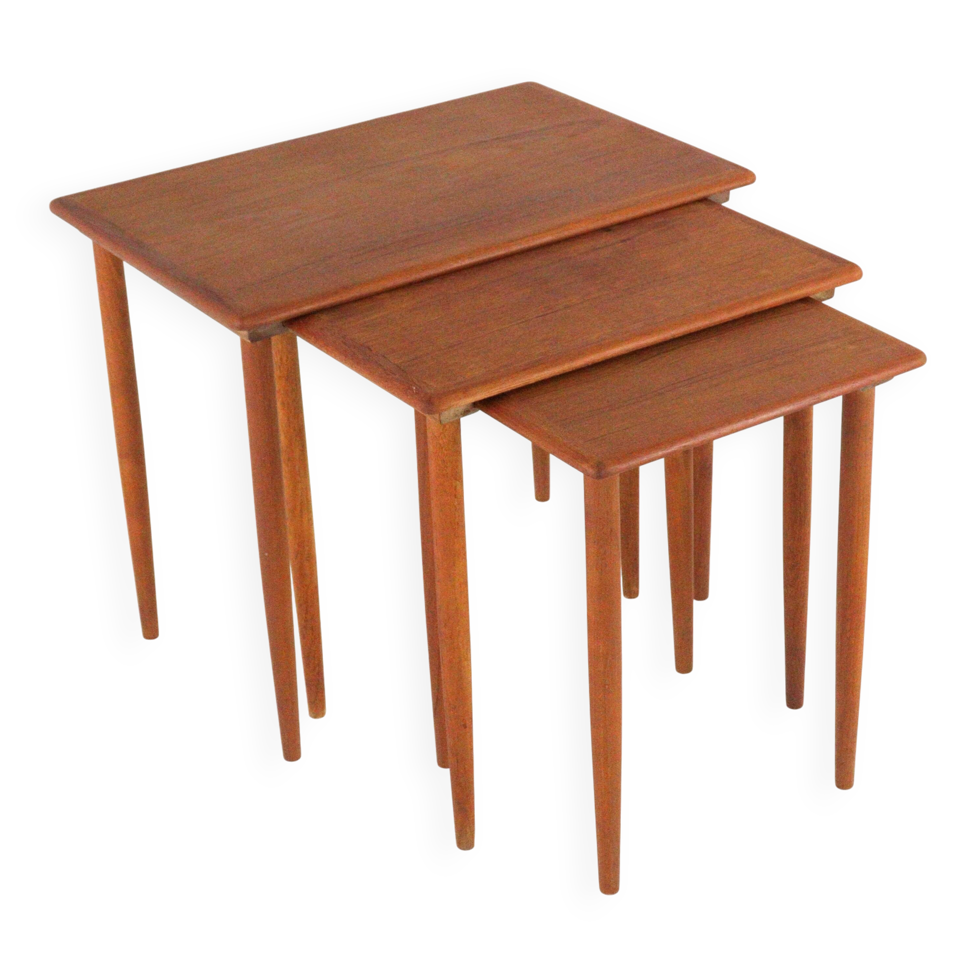 Set of 3 danish nesting tables - danish mid century modern design