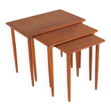 Set of 3 danish nesting tables - danish mid century modern design