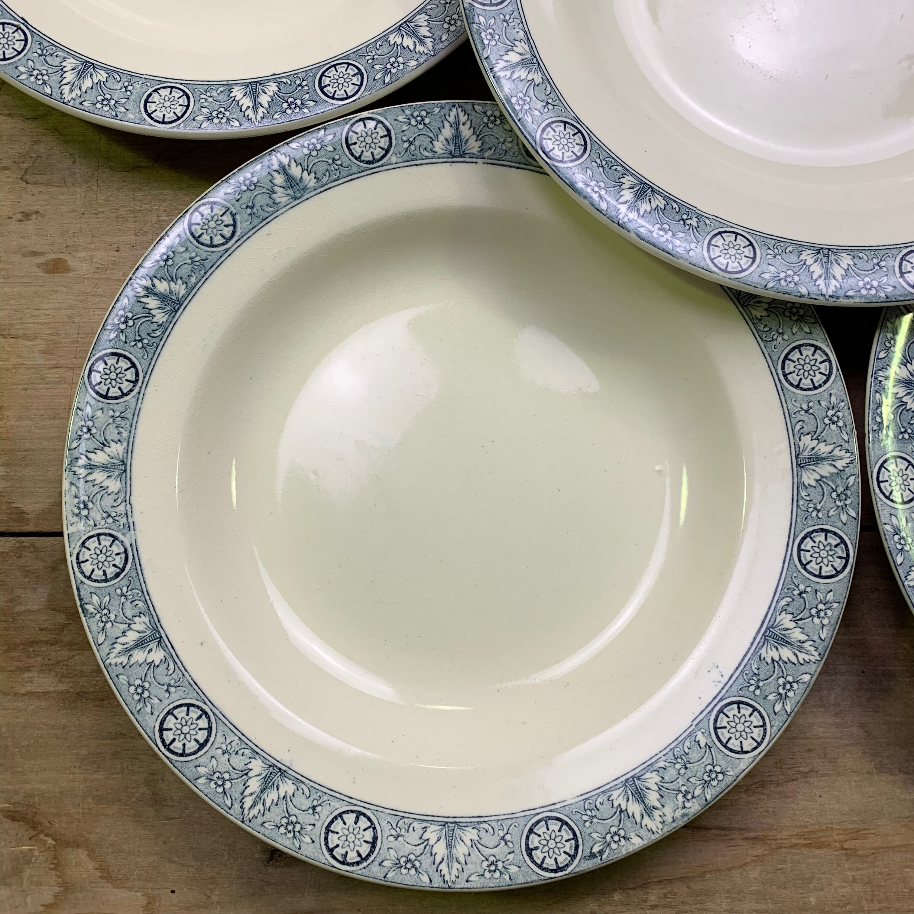 Lot of 6 soup plates Earth iron Lamartine