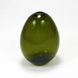 Art glass vase Saippuakupla green soap by Kaj Franck, Nuutajärvi Finland.