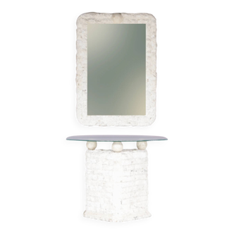 1980s console table with mirror by Magnussen Ponte, Italy