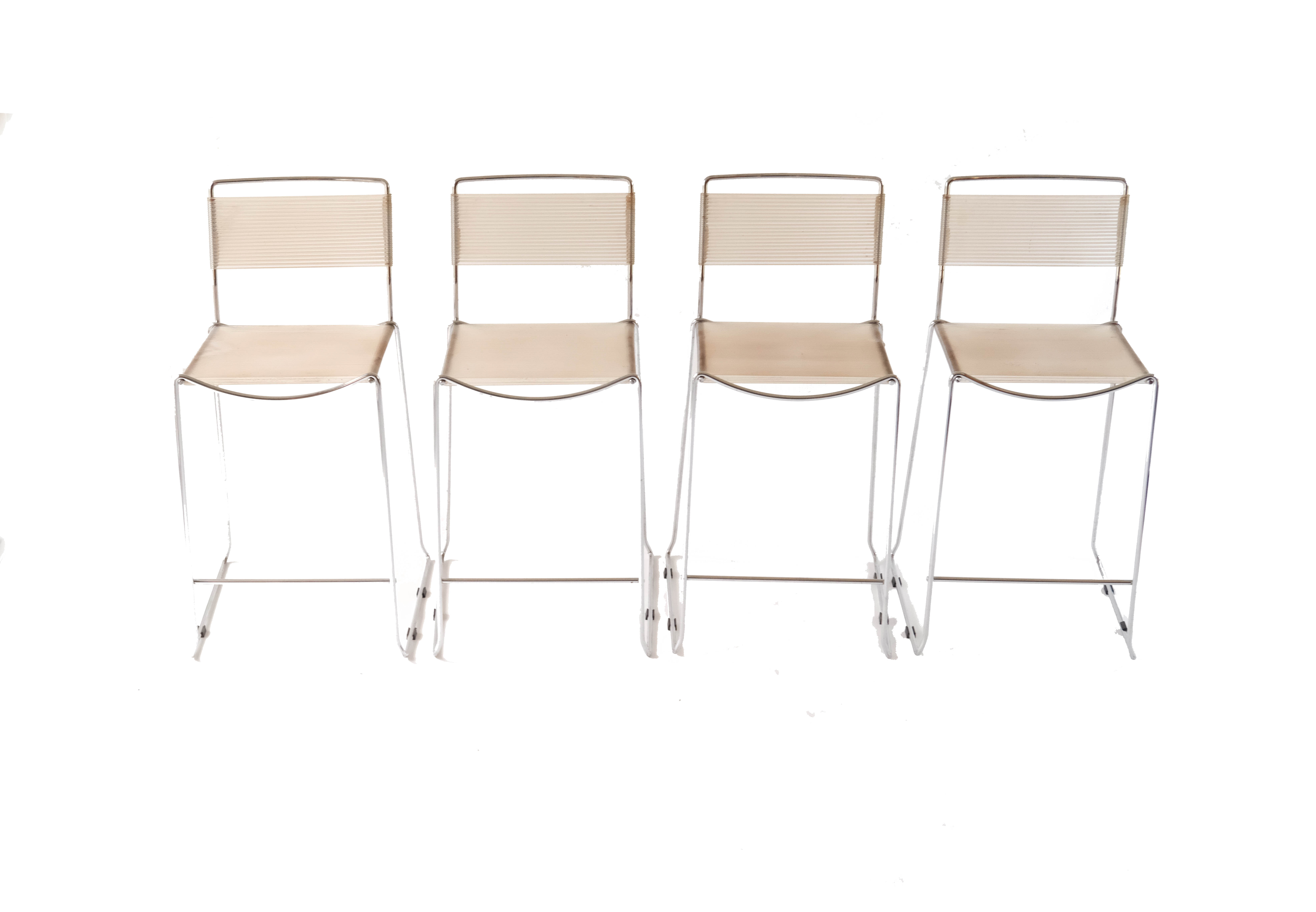 Spaghetti Bar Chairs by Giandomenico Belotti for Alias, Set of 4,  Italy 1980's