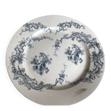 Large iron earth plate in Gien floral pattern